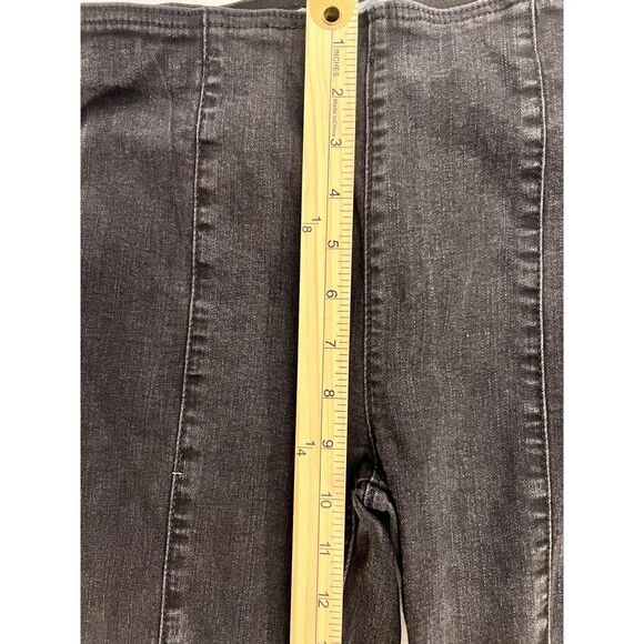 We The Free People Flare‎ Jean Size 26 Black Denim Bell Bottom Stretch Pull On - Picture 8 of 10